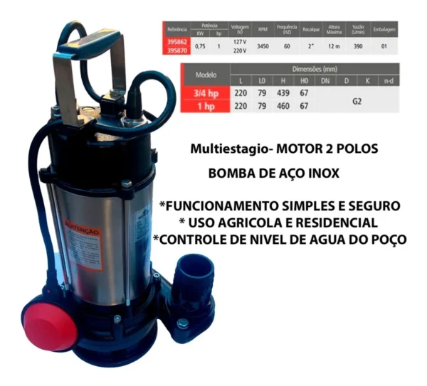 D_NQ_NP_2X_618652-MLB54388527306_032023-F-bomba-1-cv-submersivel-inox-esgoto-agua-suja-drenagem-oferta Bomba Submersa 1 CV Inox para Piscicultura – Água Suja/Drenagem