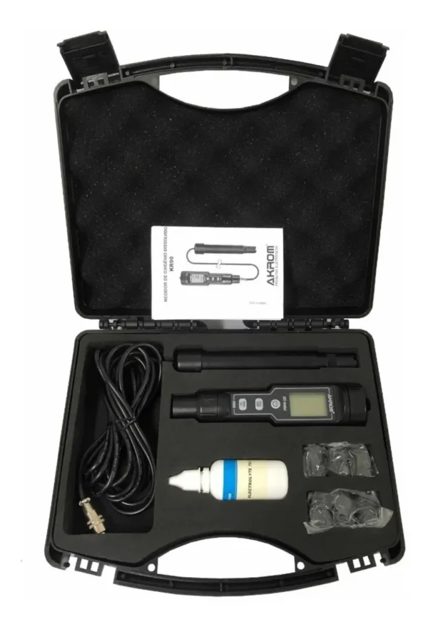 D_NQ_NP_2X_628357-MLB54234391060_032023-F Medidor de Oxigênio Dissolvido KR90 – Portátil para Piscicultura