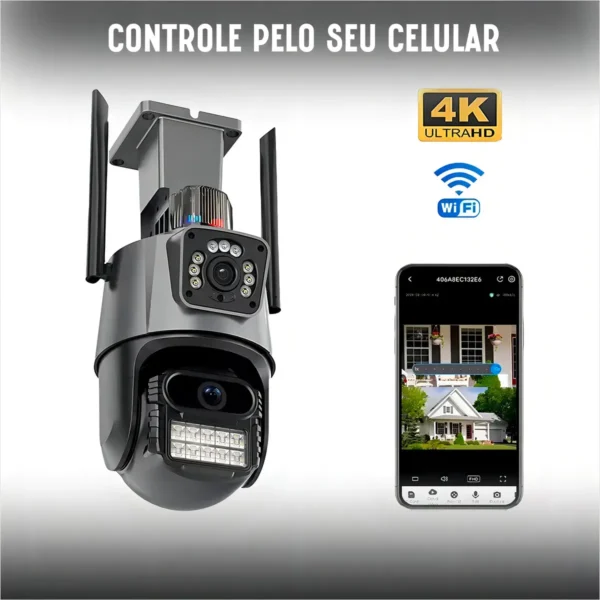 D_NQ_NP_2X_673471-MLA87772851504_072025-F Kit 2 Câmeras IP WiFi P11-QQ6 Lente Dupla 6 MP – Monitoramento Inteligente para Piscicultura