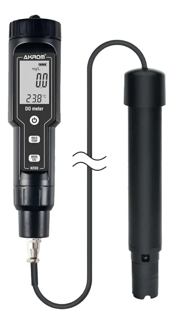 D_NQ_NP_2X_682519-MLB90544398554_082025-F Medidor de Oxigênio Dissolvido KR90 – Portátil para Piscicultura