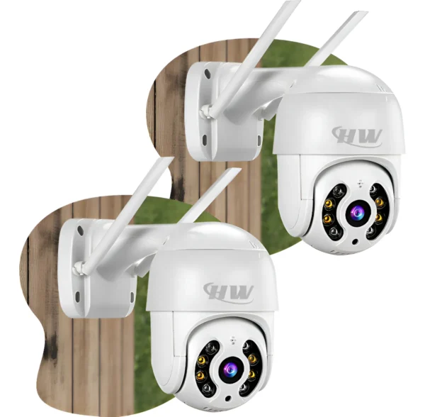 D_NQ_NP_2X_688246-MLA95405005573_102025-F Kit 2 Câmeras IP ICSEE Prova d’Água Infravermelho Externa WiFi
